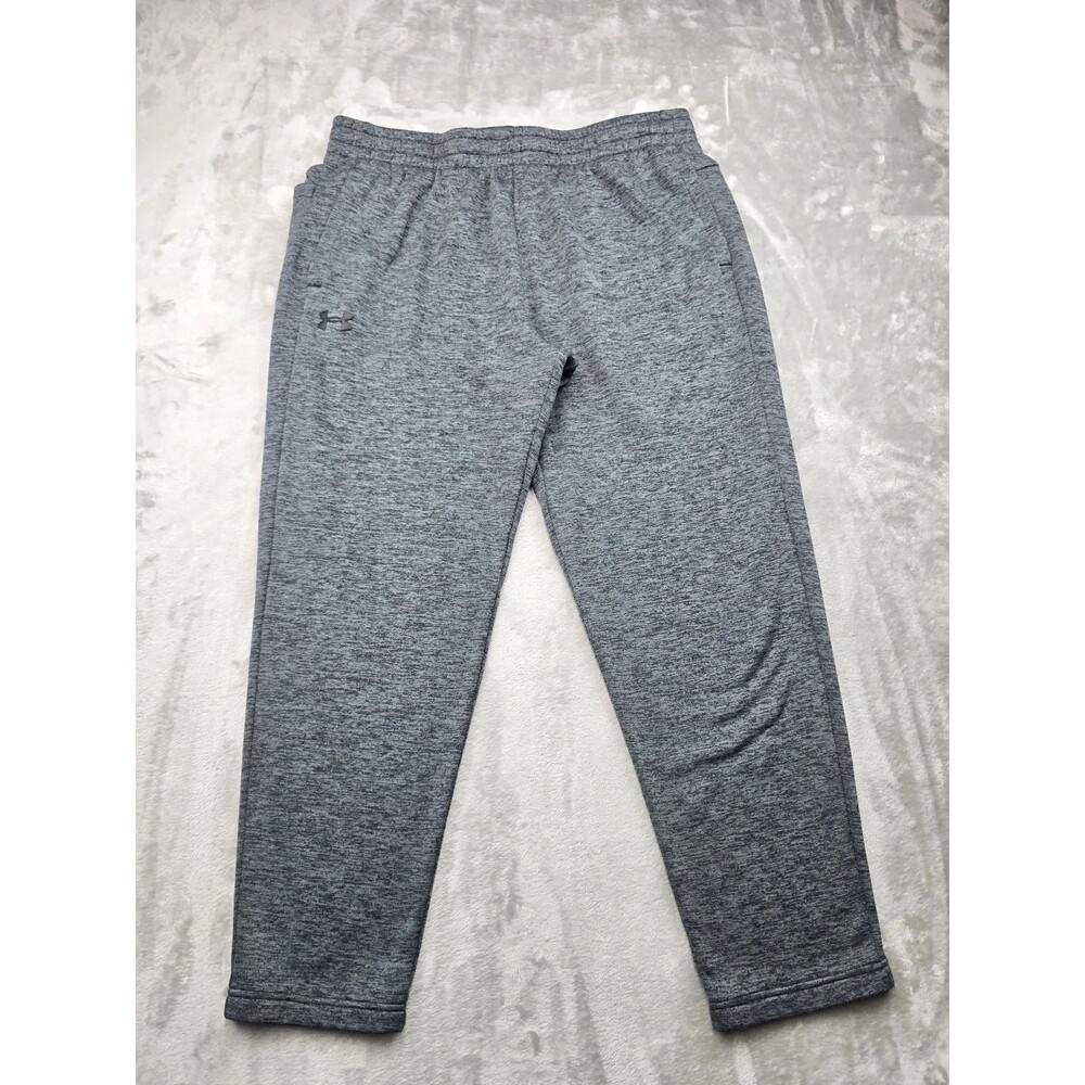 Under Armour UA Armour Fleece Twist Sweatpants Mens 2XL Gray Tapered Joggers